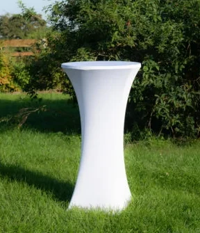 Stehtisch Eleganter Stehtisch mit weißer Husse.