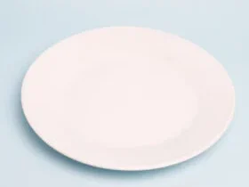 Kuchenteller Weißer, flacher Kuchenteller ohne Muster, 21cm.