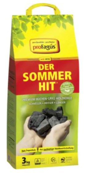 Grillholzkohle-Packung mit 3kg Inhalt.
